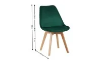 Set Masă Living SL673 Albă cu 4 Scaune J901 Verzi 2