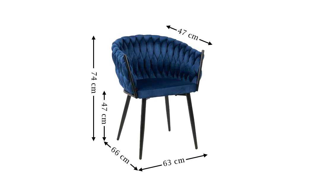 Scaun Living Tapitat KJC11 Albastru 1