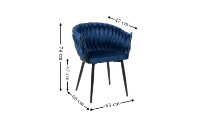 Scaun Living Tapitat KJC11 Albastru
