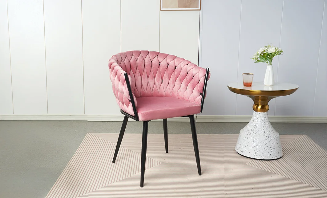 Scaun Living Tapitat KJC11 Roz