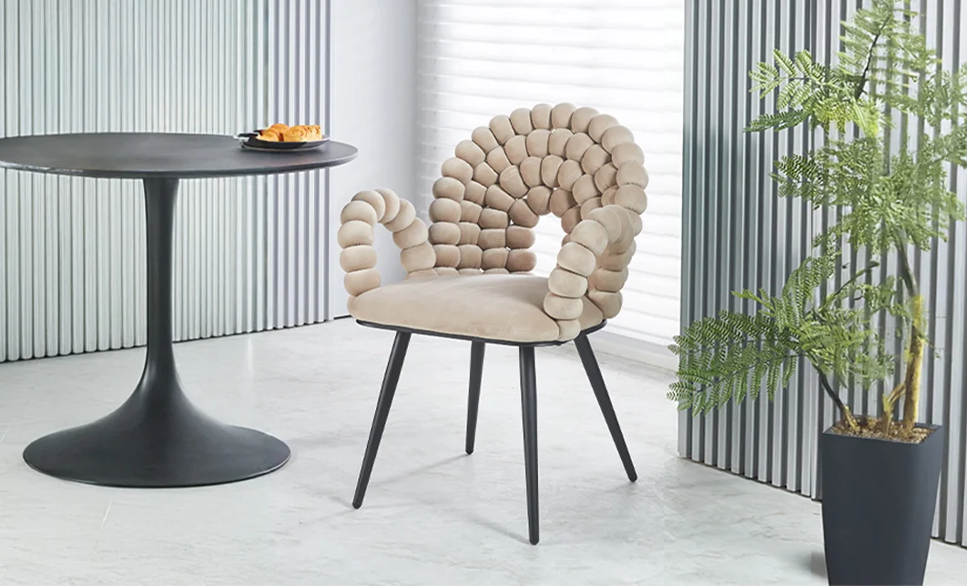 Scaun Living Tapitat KJC376 Bej