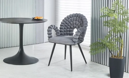 Scaun Living Tapitat KJC376 Gri