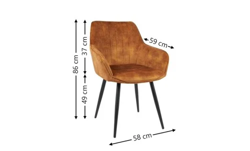 Scaun Living KJC4343, Portocaliu
