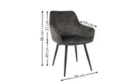 Scaun Living KJC4343, Gri deschis