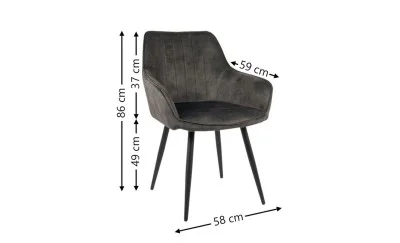 Scaun Living KJC4343, Gri deschis