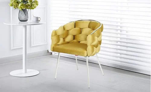 Scaun Living Tapitat KJC14 Mustar