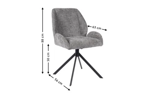 Scaun Living Tapitat KJC4347 Gri