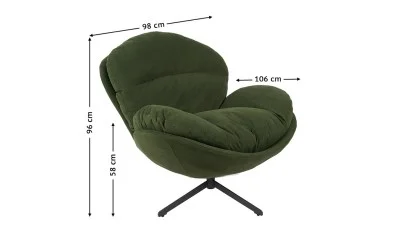 Fotoliu Rotativ KJLC062 Verde