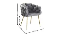 Scaun Living Tapitat KJC15 Gri