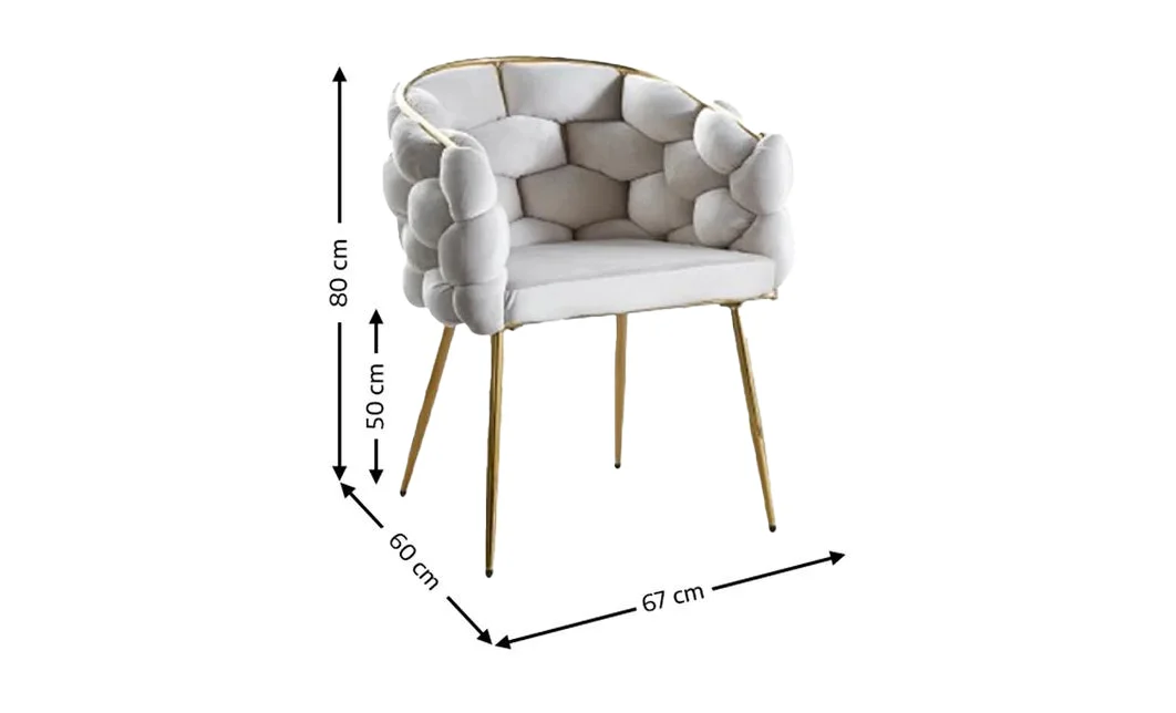 Scaun Living Tapitat KJC15 Bej 1