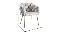 Scaun Living Tapitat KJC15 Bej 1