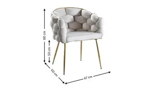 Scaun Living Tapitat KJC15 Bej
