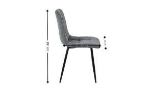 Scaun Living Tapitat KJC37 Gri