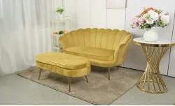 Set Marbella Canapea cu Masuta KJL213, Galben