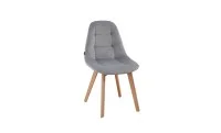 Set Masă Living SL673 Albă cu 6 Scaune de Living KJC5304 Gri 3