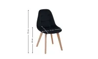 Set Masa Rotunda DT17 Albă cu 3 Scaune KJC5304 Negre 5