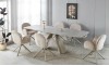 Set Masă Living DTM0408 Extensibilă cu 6 Scaune DCM0518 AS Bej Set Masă Living DTM0408 Extensibilă cu 6 Scaune DCM0518 AS Bej