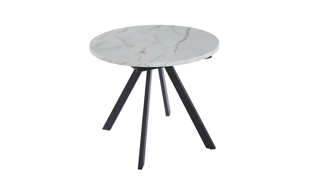 Set Masă Living Extensibilă Set Masă Extensibilă DTW0902MBE Albă cu 2 Scaune J265 Muștar 2