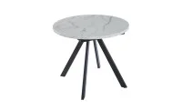 Set Masă Living Extensibilă Set Masă Extensibilă DTW0902MBE Albă cu 2 Scaune J265 Muștar 2