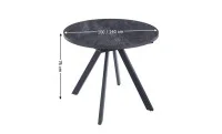 Set Masă Living Extensibilă Set Masă Extensibilă DTW0902MBE Gri cu 2 Scaune J265 Negre 3