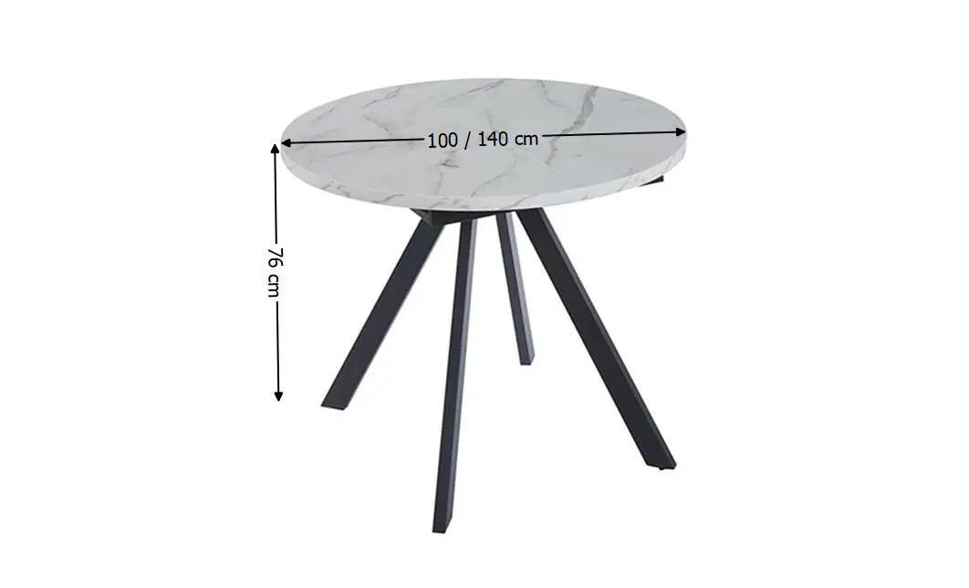Set Masă Living Extensibilă Set Masă Extensibilă DTW0902MBE Albă cu 2 Scaune J265 Muștar 3
