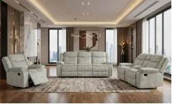 Set Recliner Tip 3+2+1 Lux Cream, Crem