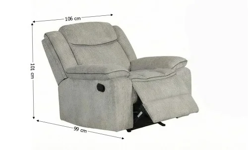 Set Recliner Tip 3+2+1 Lux Cream, Crem