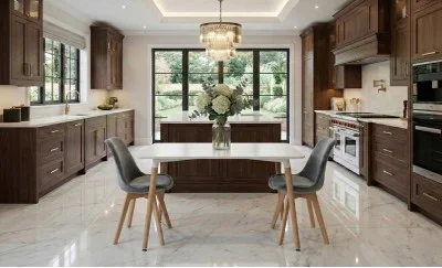 Set Masă Living SL673 Albă cu 2 Scaune J901 Gri