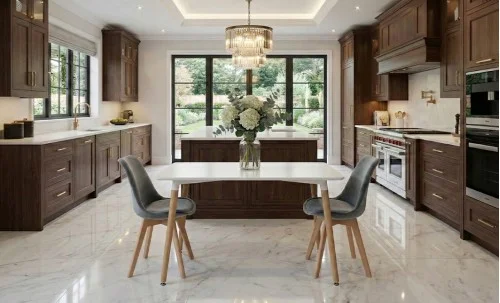 Set Masă Living SL673 Albă cu 2 Scaune J901 Gri