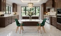 Set Masă Living SL673 Albă cu 2 Scaune J901 Verzi