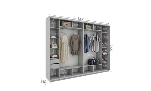 Dulap Personalizat Usi Glisante, 330 x 240 x 45