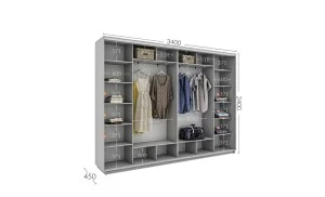 Dulap Personalizat Usi Glisante, 340 x 240 x 45