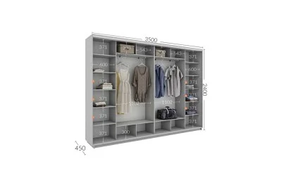 Dulap Personalizat Usi Glisante, 350 x 240 x 45