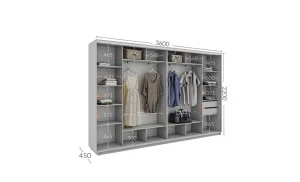 Dulap Personalizat Usi Glisante, 360 x 220 x 45