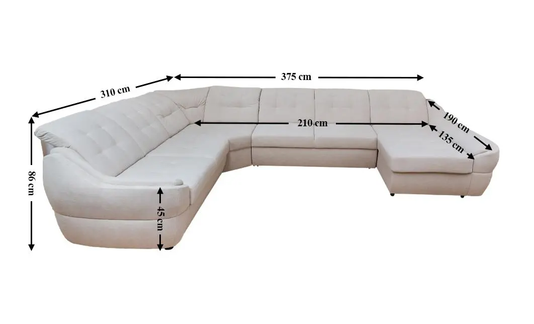 Colțar Extensibil Space XXL Bej - Vega 03 Dreapta 2