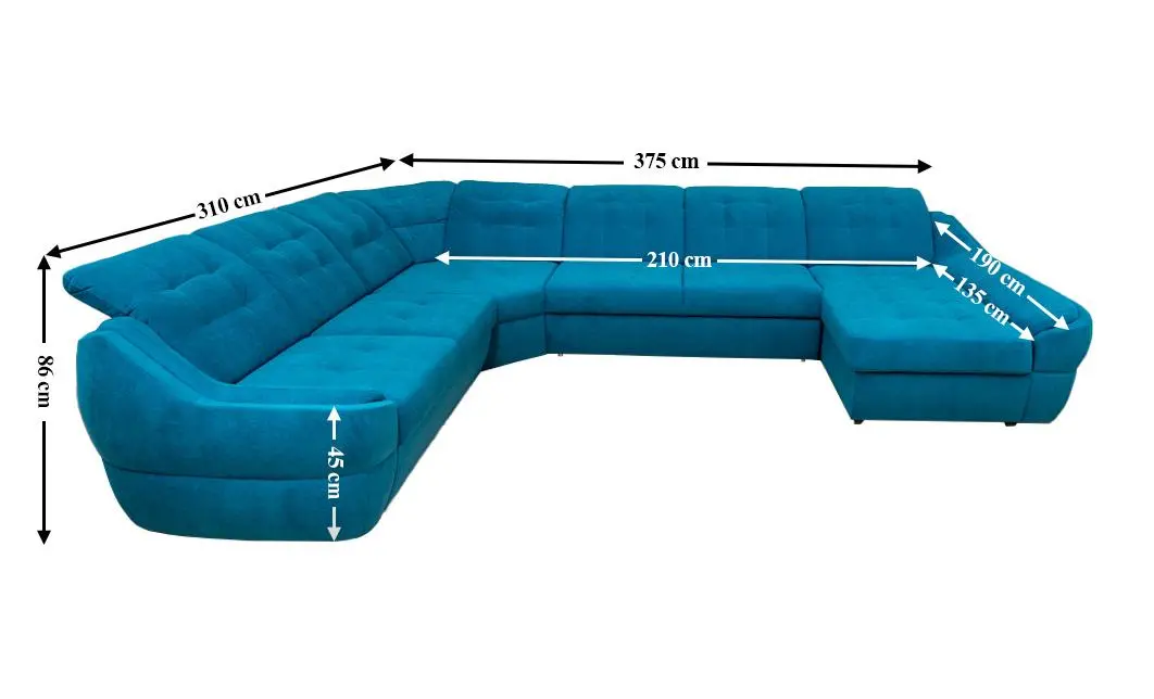 Colțar Extensibil Space XXL Turcoaz - Vega 25 Dreapta 2