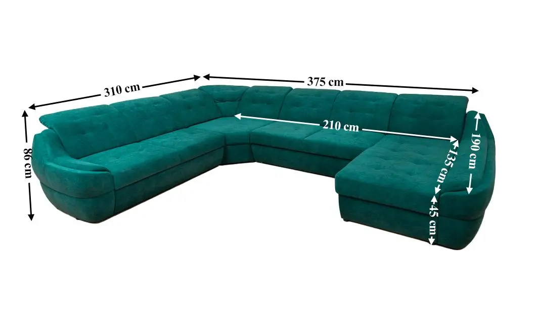 Colțar Extensibil Space XXL Verde - Vega 27 Dreapta 2