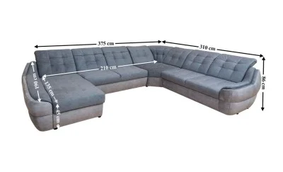 Colțar Extensibil Space XXL Gri - Vega 33/Vega 10 Stânga
