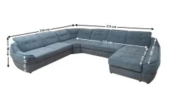 Colțar Extensibil Space XXL Gri - Vega 35 Dreapta
