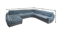 Colțar Extensibil Space XXL Gri - Vega 35 Stânga 3