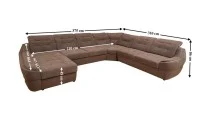 Colțar Extensibil Space XXL Maro - Vega 36 Stânga 3