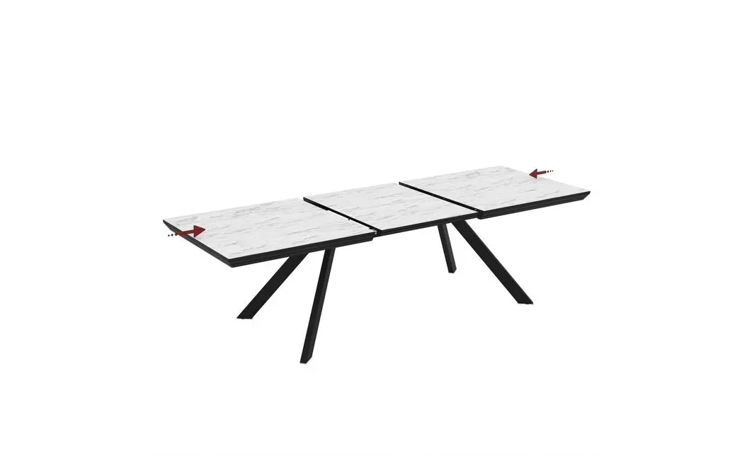 Masa Living Extensibila Corin 200 cm Alb 5