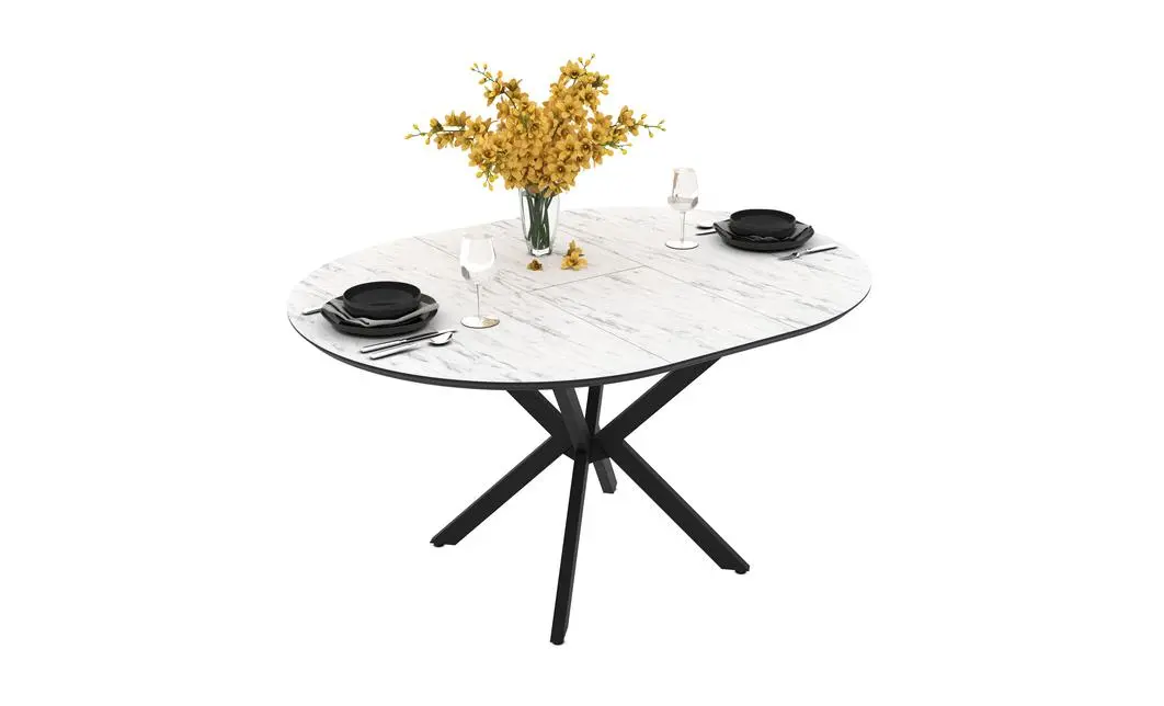 Masa Living Extensibila Dobok 110 cm Alb 4