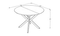 Masa Living Extensibila Dobok 110 cm Gri