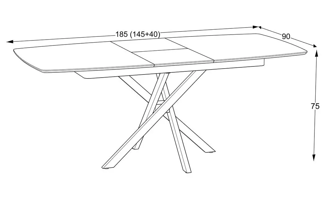 Masa Living Extensibila Filis 145 cm Alb 2