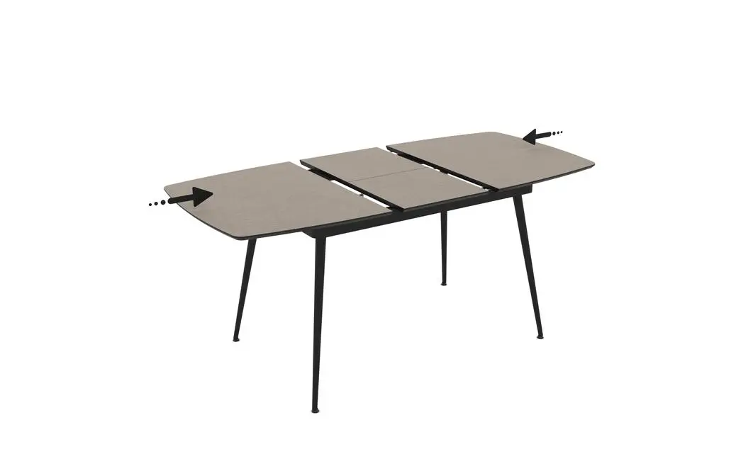 Masa Living Extensibila Yense 125 cm Gri Lagun 6