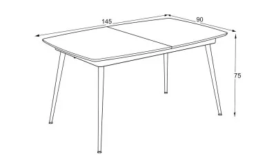 Masa Living Extensibila Yense 145 cm Alb