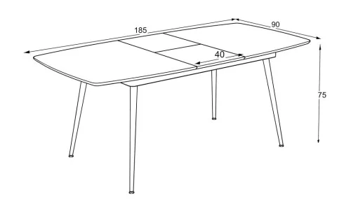 Masa Living Extensibila Yense 145 cm Alb