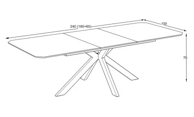 Masa Living Extensibila Opera Travertyn  Crem