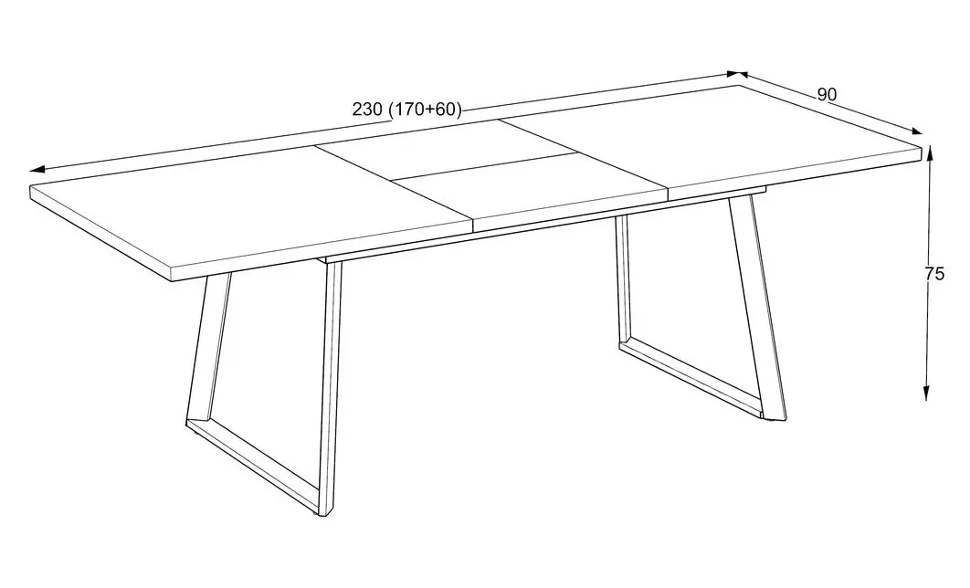 Masa Living Extensibila Lavinya 170 cm Bej Deschis 1